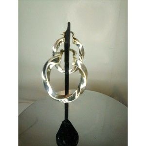 Beautiful Swril Silver 925 Hoop Earrings